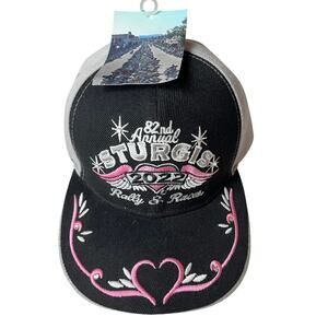 Sturgis | NWT Year 2022  - 82nd Annual Rally & Races Ball Cap Black & Pink